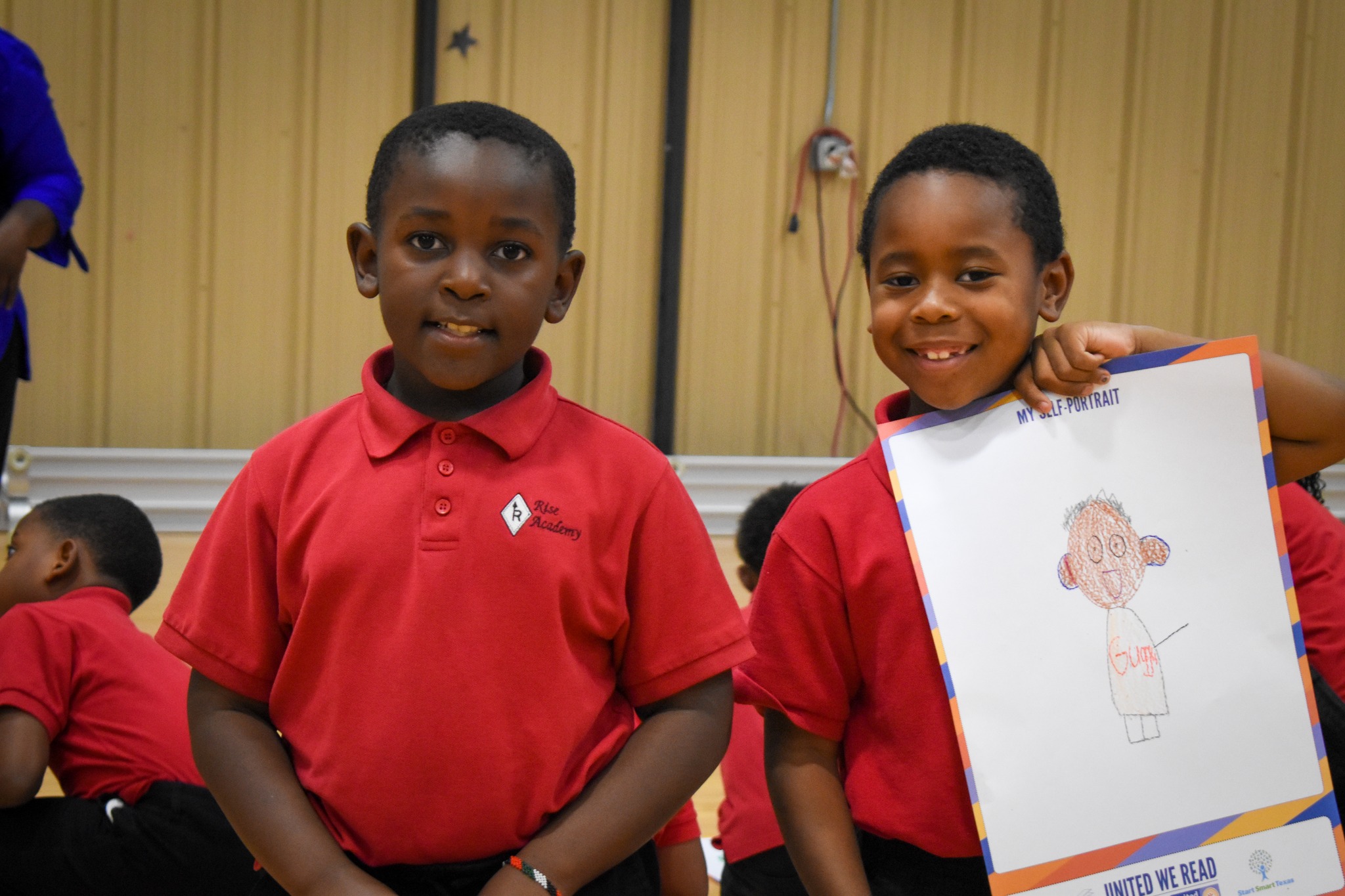 Children smiling at camera