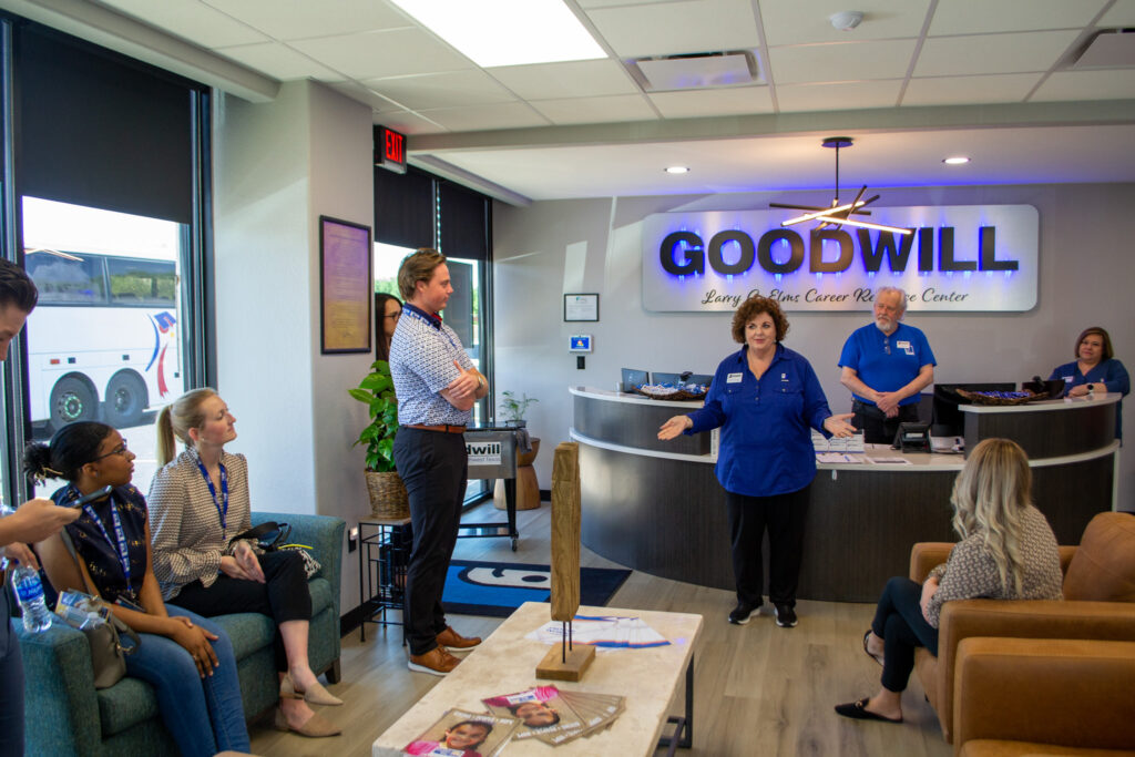 Loaned Executives volunteering at Lubbock's Goodwill